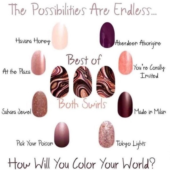 *Retired* Color Street: Best of Both Swirls | Marble Copper Brown Black Glitter - Picture 5 of 8